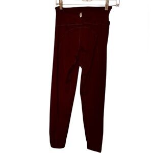 FP Movement by Free People Maroon Leggings Pants with crossover Waistband